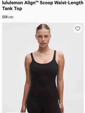 lululemon Align™ Scoop Waist-Length Tank Top - Black